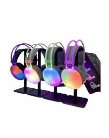 RGB Işıklı Yüksek Ses Kaliteli Kablosuz Kulak Üstü Bluetooth Kulaklık