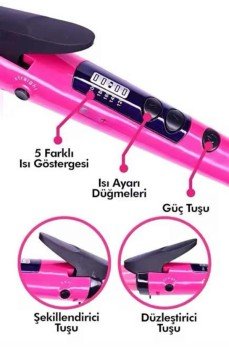 Saç Düzleştirici Şekillendirici Saç Maşası İkili Şekillendirici Isı Ayarlı