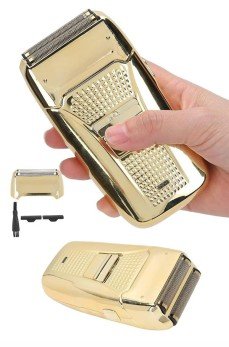 Sakal Kesme Tıraş Makinesi Paslanmaz Çelik Gold Şarjlı