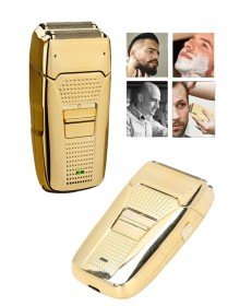 Sakal Kesme Tıraş Makinesi Paslanmaz Çelik Gold Şarjlı