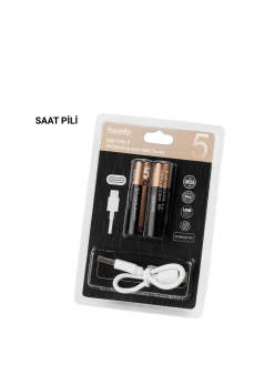 USB Type-C ile Hızlı Şarj Edilebilen AA Lityum Pil