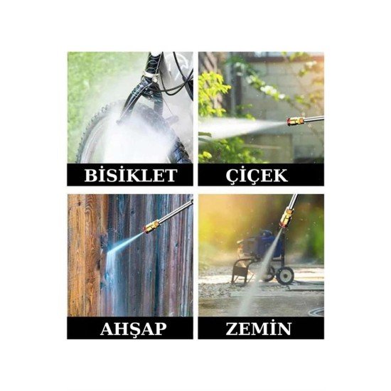 Şarjlı Oto Yıkama, Bahçe Sulama Tabancası Makinesi Yüksek Basınçlı