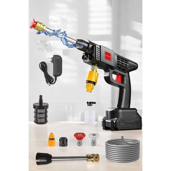 Şarjlı Oto Yıkama Tabancası Su Basınçlı Hazneli Bataryalı Şarjlı Oto Yıkama Tabancası Su Basınçlı Hazneli Bataryalı