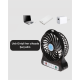 Şarjlı USB Fan – Masaüstü Mini Vantilatör, Taşınabilir, Işıklı, 3 Kademeli, Sessiz