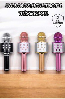 Şarjlı ve Uzun Pil Ömürlü Karaoke Mikrofon USB Bellek Destekli, Profesyonel Ses