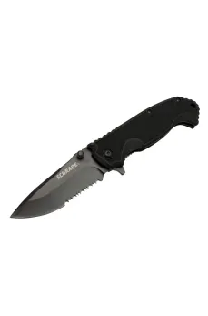 Schrade 5-1 Siyah Kamp Çakı 20cm- Yarı Otomatik, Testere Detaylı, Kemerlikli