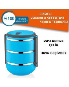 Sefer Tası Yemek Termosu Saklama Kabı Termosu 3lü - ÇELİK