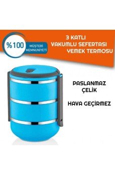 Sefer Tası Yemek Termosu Saklama Kabı Termosu 3lü - ÇELİK