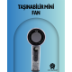 Şeffaf Kasa El Fanı | 5V 2A | 100 Kademeli Hava Akışı | Type-C Girişli