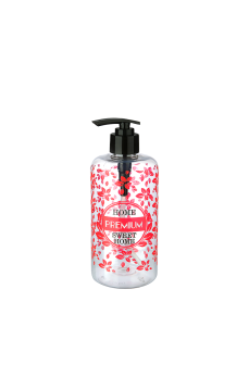 Şeffaf Sıvı Sabunluk Yuvarlak Plastik Pompalı 500 ML