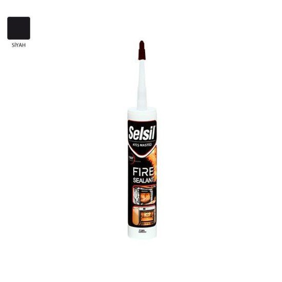 Selsil Ateş Mastiği Siyah 300 ml 1500 Dereceye Dayanıklı Selsil Ateş Mastiği Siyah 300 ml 1500 Dereceye Dayanıklı