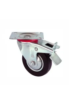 Servis Tekeri - Tablalı Frenli Siyah Döner - Çap 80 mm Servis Tekeri - Tablalı Frenli Siyah Döner - Çap 80 mm