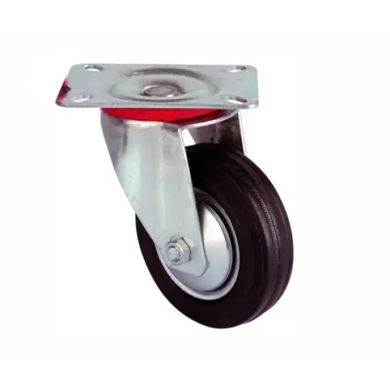 Servis Tekeri - Tablalı Siyah Döner - Çap 125 mm Servis Tekeri - Tablalı Siyah Döner - Çap 125 mm