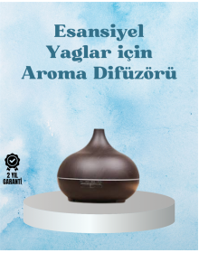 Sessiz Çalışan Aromaterapi Difüzörü – 4 Zaman Ayarlı, 7 Renkli Işık Seçeneği
