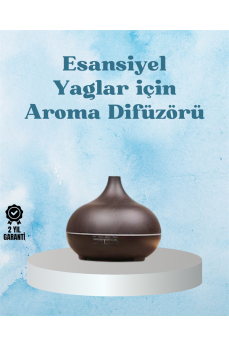 Sessiz Çalışan Aromaterapi Difüzörü – 4 Zaman Ayarlı, 7 Renkli Işık Seçeneği
