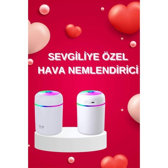Sevgiliye Hediye Led Işıklı Hava Nemlendirici USB Şarjlı Sevgiliye Özel