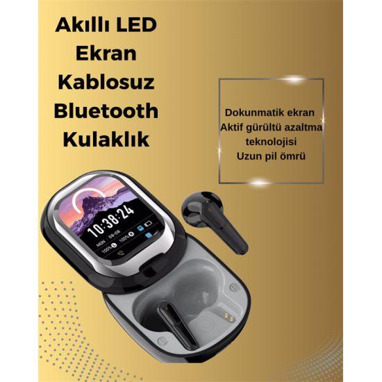 Şık, Akıllı ve Güçlü: LED Ekranlı Kablosuz Kulaklık Seti Şık, Akıllı ve Güçlü: LED Ekranlı Kablosuz Kulaklık Seti