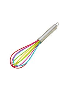 Silikon Çırpıcı Metal Saplı Renkli Çırpma Teli