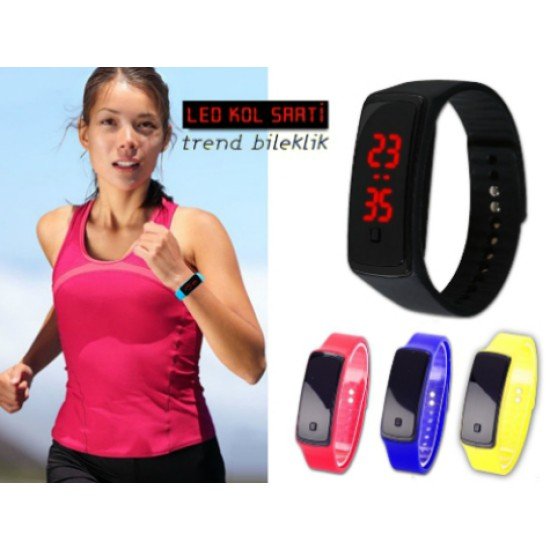 Siyah Ekranlı Led Kol Saati (Mavi) Siyah Ekranlı Led Kol Saati (Mavi)