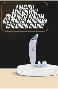 Siyah Nokta Temizleme Cihazı 4 Başlıklı Vakumlu Pilli Ölü Deri Arındırma