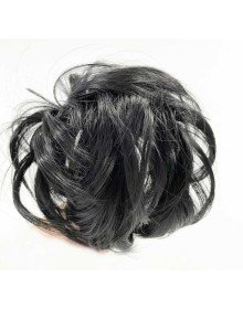 Siyah Renk Düz Model Hazır Telli Saç Şeklinde Peruk Postiş Toka