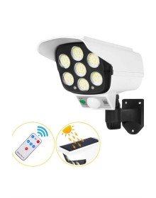 Solar Bahçe Aydınlatması Hareket Sensörlü Uzaktan Kumandalı Kamera Görünümlü