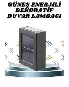 Solar Lamba Dekoratif Aplik Su Geçirmez Led Işıklı Duvar Lambası