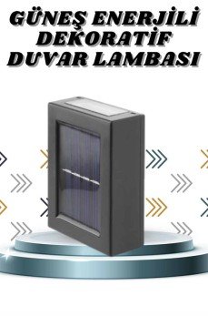 Solar Lamba Dekoratif Aplik Su Geçirmez Led Işıklı Duvar Lambası Solar Lamba Dekoratif Aplik Su Geçirmez Led Işıklı Duvar Lambası