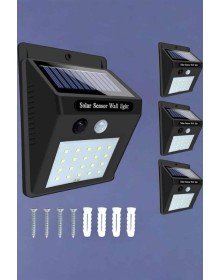 Solar Lamba Giriş, Bahçe Yol Avlu Hareket Sensörlü Led Parlak Gece Su Geçirmez