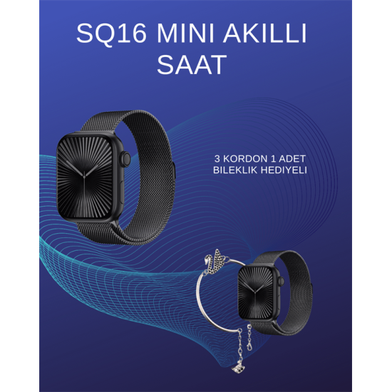 SQ-16 Mini Series 10 Akıllı Saat | Spor Modları, Bildirim ve Müzik Kontrolü