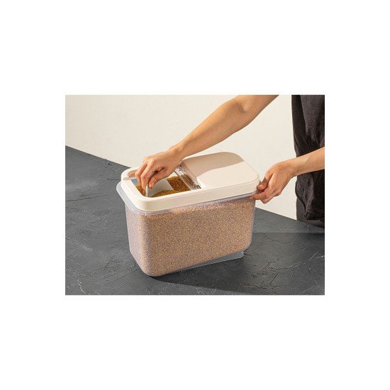 Sürgülü Kapaklı 10 LT Erzak Bakliyat Un Şeker Saklama Kabı Sürgülü Kapaklı 10 LT Erzak Bakliyat Un Şeker Saklama Kabı