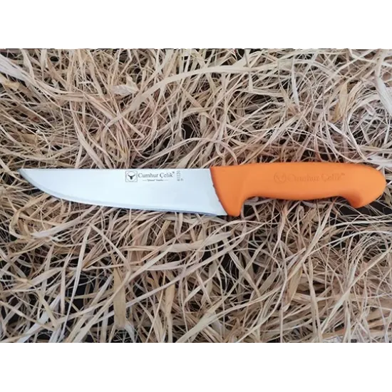 Sürmene Cumhur Çelik 61120 Kasap Kurban Bıçağı, 16,5 cm, Kaymaz Sap