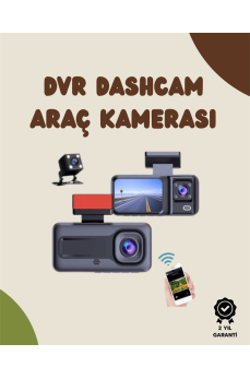 Sürüş ve Park Halinde Kesintisiz Güvenlik İçin 3 Kameralı Profesyonel Dashcam