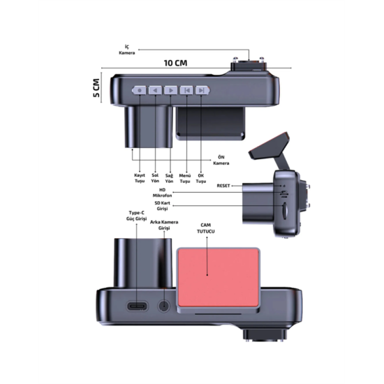 1080p Ön, 720p Arka ve İç Kamera ile %100 Kapsama – Gece Görüşlü Araç Kamerası 1080p Ön, 720p Arka ve İç Kamera ile %100 Kapsama – Gece Görüşlü Araç Kamerası