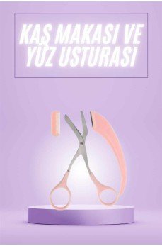Taraklı Kaş Makası ve Ustura Seti Kaş Düzeltme Makası Kaş Bıyık Alma Aleti Taraklı Kaş Makası ve Ustura Seti Kaş Düzeltme Makası Kaş Bıyık Alma Aleti