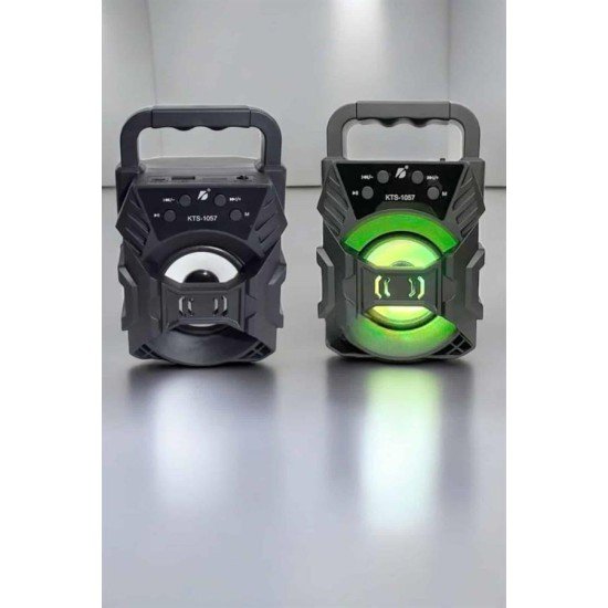 Taşınabilir Bluetooth Hoparlör Led Işıklı Uzun Pil Ömrü
