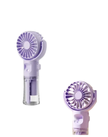 Taşınabilir Şarjlı Su Sisi Püskürtmeli Mini El Fanı – 4 Hız Ayarı, Tip-C Şarjlı, Sessiz Motor