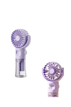 Taşınabilir Şarjlı Su Sisi Püskürtmeli Mini El Fanı – 4 Hız Ayarı, Tip-C Şarjlı, Sessiz Motor