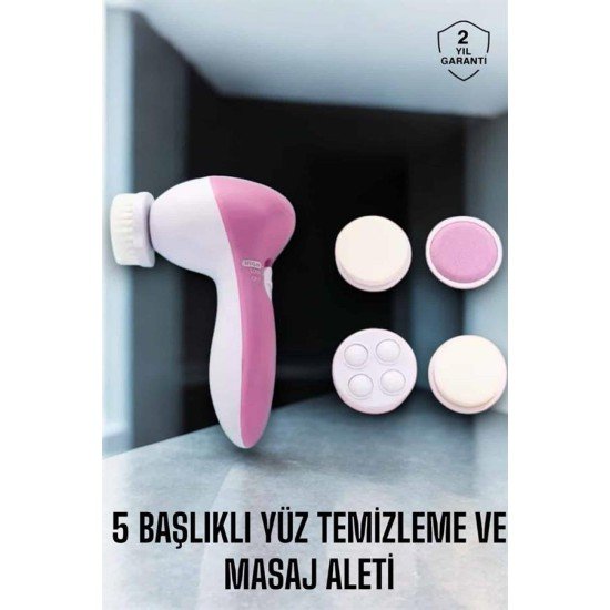 Taşınabilir Yüz Temizleme Cihazı Masaj, Peeling, Temizlik 5 Başlıklı Taşınabilir Yüz Temizleme Cihazı Masaj, Peeling, Temizlik 5 Başlıklı