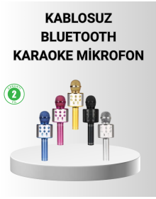 Bluetooth Karaoke Mikrofon – Yüksek Ses Kalitesi, Yankı Efektli, Uzun Ömürlü Pil