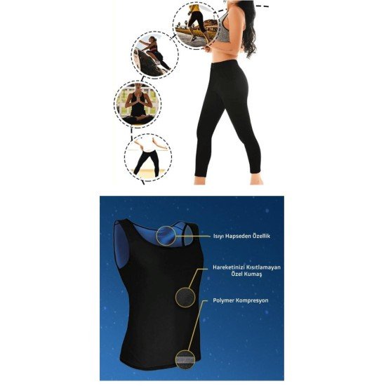 Termal Sauna Tayt + Atlet TAKIM ( XL )  Neotex Terletme Takımı