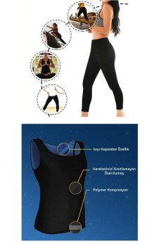 Termal Sauna Tayt + Atlet TAKIM ( XXXL )  Neotex Terletme Takımı