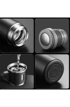 Termos Paslanmaz Çelik Termos Siyah Renk 3 Bardaklı Termos Seti Termos Paslanmaz Çelik Termos Siyah Renk 3 Bardaklı Termos Seti