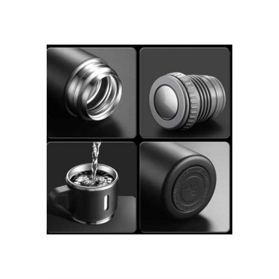 Termos Paslanmaz Çelik Termos Siyah Renk 3 Bardaklı Termos Seti Termos Paslanmaz Çelik Termos Siyah Renk 3 Bardaklı Termos Seti