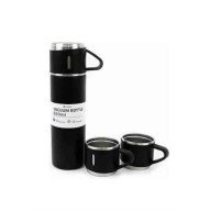 Termos Paslanmaz Çelik Termos Siyah Renk 3 Bardaklı Termos Seti Termos Paslanmaz Çelik Termos Siyah Renk 3 Bardaklı Termos Seti