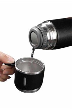 Termos Seti 3'lü Bardak Seti Isı Dayanıklı Siyah Paslanmaz Çelik Vakumlu Termos Seti 3'lü Bardak Seti Isı Dayanıklı Siyah Paslanmaz Çelik Vakumlu