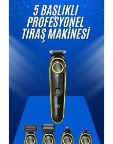 Tıraş Makinesi Şarjlı 5 Başlıklı Burun ve Kulak Temizleme