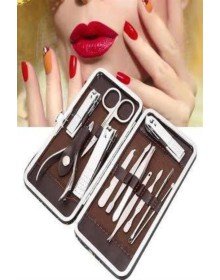 Tırnak Bakım Seti Tırnak Düzeltme Batık 12 Parça Çanta Tipi Manikür Pedikür