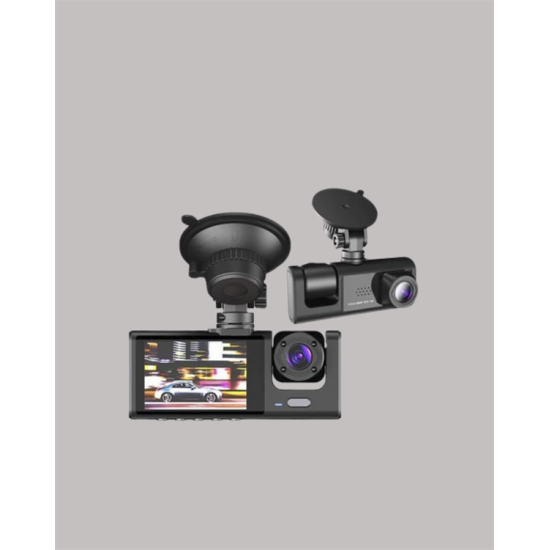 TA-01 3 Kameralı 1080P Araç Kamerası Siyah