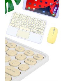 Touchpad Tüm Cihazlara Uyumlu Bluetooth Klavye Touchpad Slim Kablosuz Wifi Q Klavye